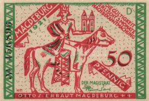 Német Birodalom/Weimari Köztársaság/ Magdeburg 1921. 50Pf(4x) 4klf, teljes sor T:I