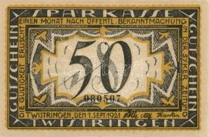 Német Birodalom/Weimari Köztársaság/ Twistringen 1921. 25Pf, 50Pf, 75Pf 3klf teljes sor T:I