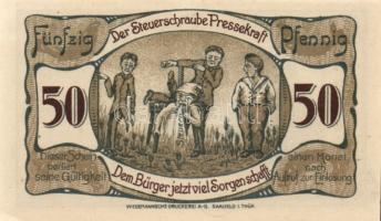 Német Birodalom/Weimari Köztársaság/Saalfeld 1921. 10Pf, 25Pf, 50Pf, 3klf teljes sor T:I