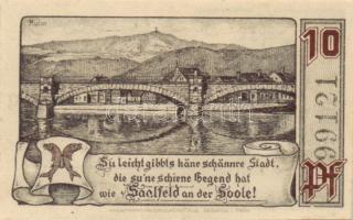 Német Birodalom/Weimari Köztársaság/Saalfeld 1921. 10Pf, 25Pf, 50Pf, 3klf teljes sor T:I