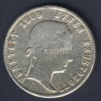 1909. 20Kr osztrák pénzérme mintájára vert kétnyelvű(román-magyar) zseton fém ezüstözve T:3