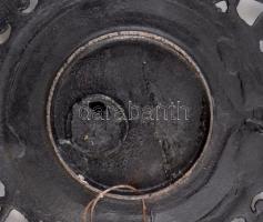 Áttört, öntöttvas tányér, jelzett. d: 28 cm