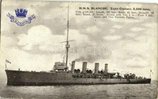 H.M.S. Blanche, Light Cruiser, 3,350 tons, Emb. (tiny pinhole)