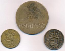 3db-os Rákóczi replika tétel, közte jelzett X és XX Polturás érmék valamint Rákóczi Br emlékérem T:1...