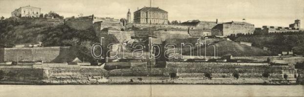 Belgrade, Belgrád; Festung eingenommen / WWI occupied castle. Folding panoramacard (fl)
