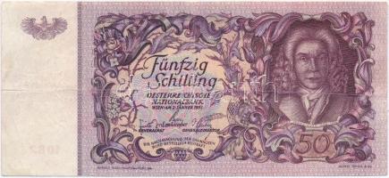 Ausztria 1951. 50Sch T:III,III- Austria 1951. 50 Schilling C:F,VG Krause KM#130