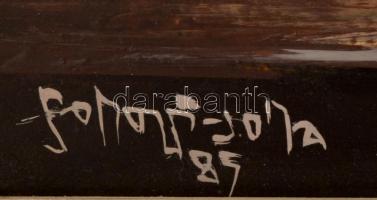 Somogyi-Soma László (1927-2004): Csendélet. Olaj, farost, jelzett, keretben, 60×80 cm