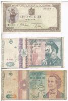 Románia 1941-1994. 5L-10.000L (9x) T:III,III- 
Romania 1941-1994. 5 Lei -10.000 Lei (9x) C:F,VG