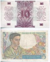 Franciaország 1943. 5Fr + 1945. 10Fr hadifogolytábor pénz T:III, III-
France 1943. 5 Francs + 1945....