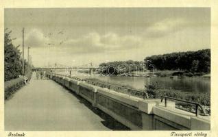 1942 Szolnok, Tisza-parti sétány, híd