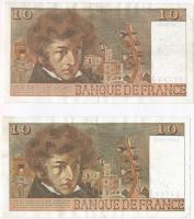 Franciaország 1974-1975. 10Fr (2xklf) T:III
France 1974-1975. 10 Francs (2xdiff) C:F