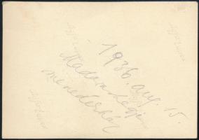 1936. augusztus 15. Kinszki Imre (1901-1945) budapesti fotóművész hagyatékából, a szerző által felir...