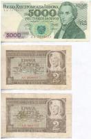 Lengyelország 1941. 2Zl (2x) + 1988. 5000Zl T:III,III- Poland 1941. 2 Zlote (2x) + 1988. 5000 Zlotych C:F,VG
