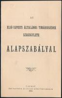 1895 Az Ujpesti Általános Tímársegédek szakegyletének alapszabályai 11 p.
