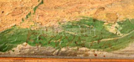 Fényes jelzéssel: Fasor. Olaj, fatábla, festék hibákkal, keretben, 11×16,5 cm