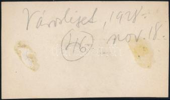 1928 november 18. Kinszki Imre (1901-1945) budapesti fotóművész hagyatékából, a szerző által felirat...