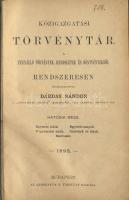 1893 Dárday Sándor: Közigazgatási törvénytár 1030 oldal szép állapotban