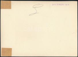 cca 1934 Kinszki Imre (1901-1945) budapesti fotóművész hagyatékából, pecséttel jelzett vintage fotó ...