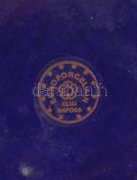 Europorcelan Napoca áttört tálka, jelzett, kézzel festett, kopásnyomokkal, d:17 cm