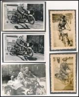 Régi motorok tétele, 5 db vintage fotó + 1 db vintage negatív (melynek nincs kapcsolata a papírképek...