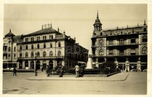 1942 Nagyvárad, Oradea; Horthy Miklós tér, Egyesült Bank, Pannonia szálloda, kávéház és étterem / square, bank, hotel, café and restaurant