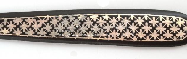 Indiai kézzel készített fém levélbontó ezüst (Ag.) berakással, h:18,5 cm