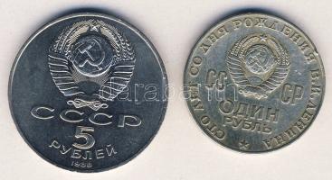 Szovjetunió 1970. 1R "Lenin" T:3 kis ph. + 1988. 5R "Novgorod" T:2