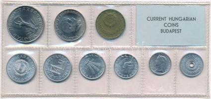 1974. 2f-10Ft (9xklf) érmés forgalmi sor fóliatokban T:1 patina Adamo FO7