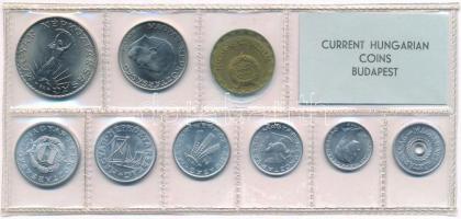 1974. 2f-10Ft (9xklf) érmés forgalmi sor fóliatokban T:1 patina Adamo FO7