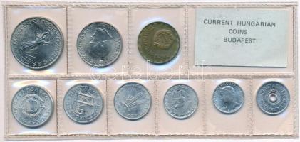 1980. 2f-10Ft (9xklf) érmés forgalmi sor fóliatokban T:1 patina Adamo FO13