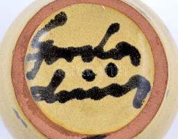 Gorka Lívia (1925-2011): Váza. Festett mázas kerámia, jelzett, apró kopásnyomokkal, m: 17 cm