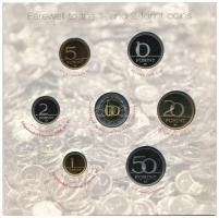 2008. 1Ft-100Ft (7xklf) darabos forgalmi sor "Búcsú az egy- és kétforintostól" dísztokos s...