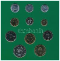 1995. 10f-200Ft (11xklf) forgalmi sor dísztokban, benne 200Ft Ag "Deák", "Magyarorszá...