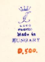 Fischer Emil áttört váza, kézzel festett mázas porcelánfajansz, jelzett, nagyon apró máz hiánnyal, m...