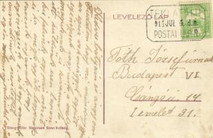 1914 Magyarújfalu (Kétújfalu), utca, lelkészlak, református iskola és templom, magánlak + "Tekl...