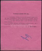 cca 1900 Gyula város járda fizetési bárca