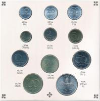 1993. 10f-200Ft (11xklf) forgalmi sor dísztokban, benne 200Ft Ag "MNB", "Magyarország...