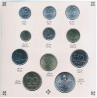 1993. 10f-200Ft (11xklf) forgalmi sor dísztokban, benne 200Ft Ag "MNB", "Magyarország...