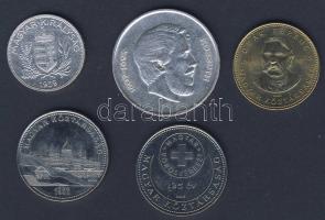 Kis tétel 1939. 1P Ag + 1947. 5Ft Ag "Kossuth" + 2003. 20Ft "Deák" + 2006. 50Ft "Vöröskereszt" (1x) + "1956" (1x) T:2,2/3,3 Összesen 5klf db!