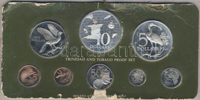 Trinidad & Tobago 1975. 1c-10$ 8klf db, exkluzív díszszettben, benne 2db Ag! T:PP R!
