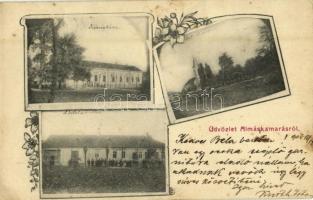 1904 Almáskamarás, Községháza, Hitelszövetkezet, Templom tér. floral (Rb)