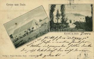 1902 Súr, Suúr; Zichy kastély és uradalom. Polgár Bertalan kiadása / Meierhof und Kastell (EK)