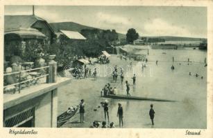 1941 Verőce, Nógrádverőce; Strand, fürdőzők (fl)