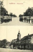 1909 Bezenye, Pallesdorf; Fő utca, gyerekek, templom. Kiadja Nozdroviczky Mária + Bezenye postai ügyn.