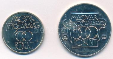 1985. 100Ft alpakka "Kulturális Fórum" + 1985. 500Ft Ag "Kulturális Fórum Budapest 19...