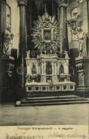 1914 Máriaradna, Radna (Lippa, Lipova); búcsújáróhely, kegytemplom, kegyoltár / pilgrimage church, interior, altar (fl)