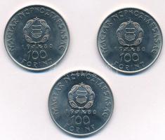 1980. 100Ft Ni "Szovjet-magyar közös űrrepülés" (3x) T:BU
Adamo EM61