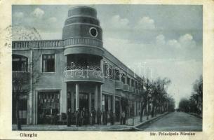 1934 Giurgiu, Gyurgyevó; Str. Principele Nicolae / street view (EK)