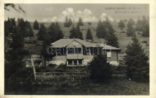 1944 Rozsnyó, Roznava; MTE pozsálói menedékháza (Ökörhegy). Sengler Ferenc felvétele / Skalisko mountain peak, chalet