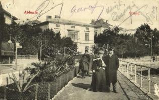 1907 Abbazia, Opatija; Strand / shore, beach. Druck-Verlag Leopold Rosenthal 768. (b)